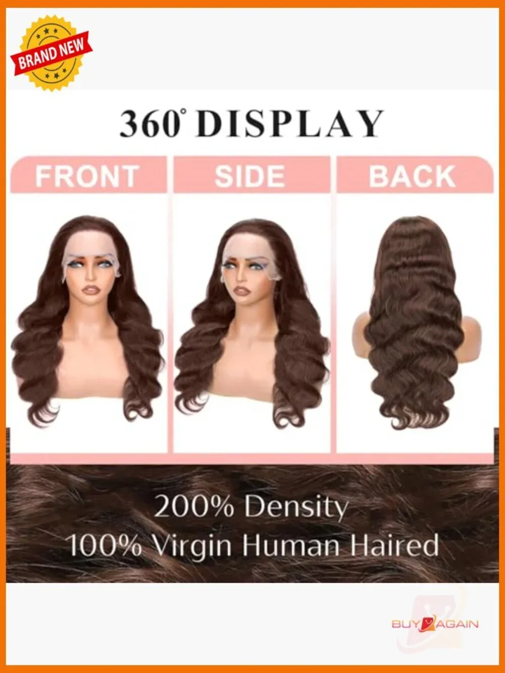 30 Inch Body Wave 13x6 HD Lace Front Wig Human Hair 200 Density Pre Plucked